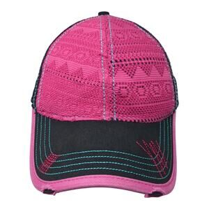 Cruel Snapback Trucker Hat Multicolor One Size Adjustable Mesh Back Distressed